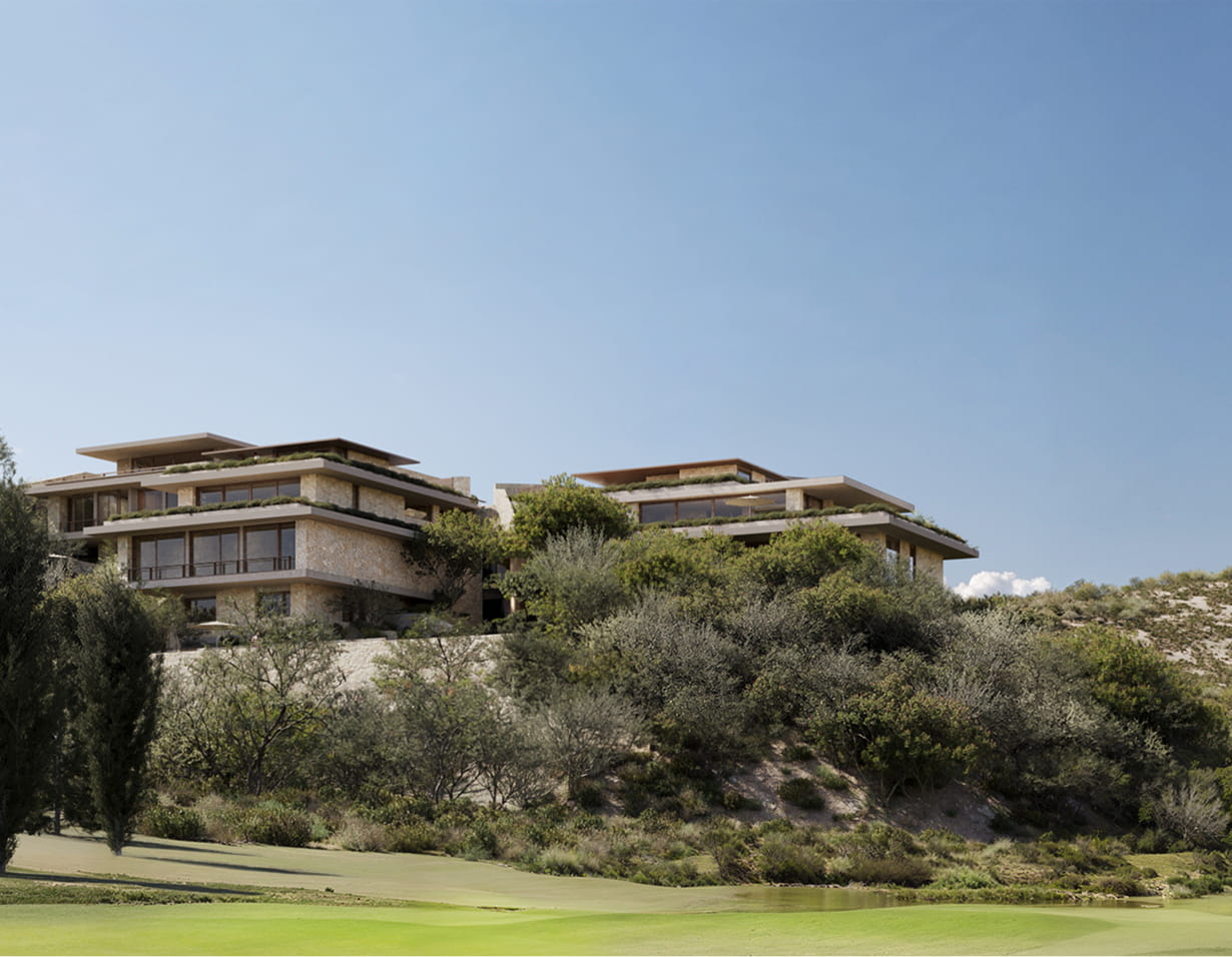 Villas overlooking the golf course